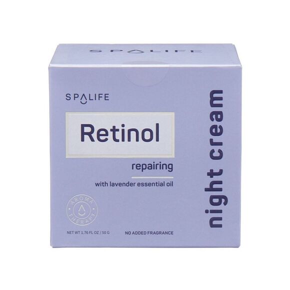 SpaLife Retinol Repairing Night Cream 1.76 fl oz w/ Lavender essential oil NWT - Picture 1 of 7